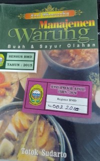 Image of Manajemen warung : buah & sayur olahan
